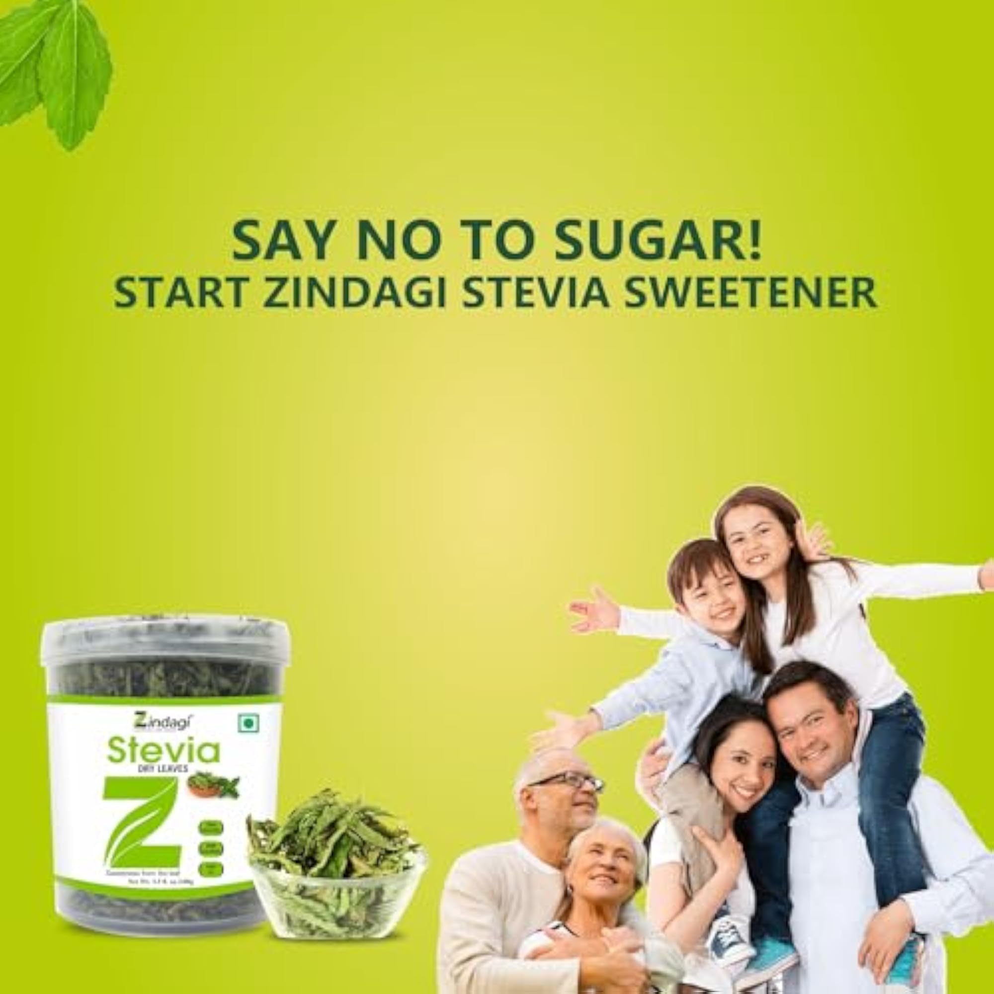 Stevia Dry Leaves, Natural Zero Calorie Sweetener